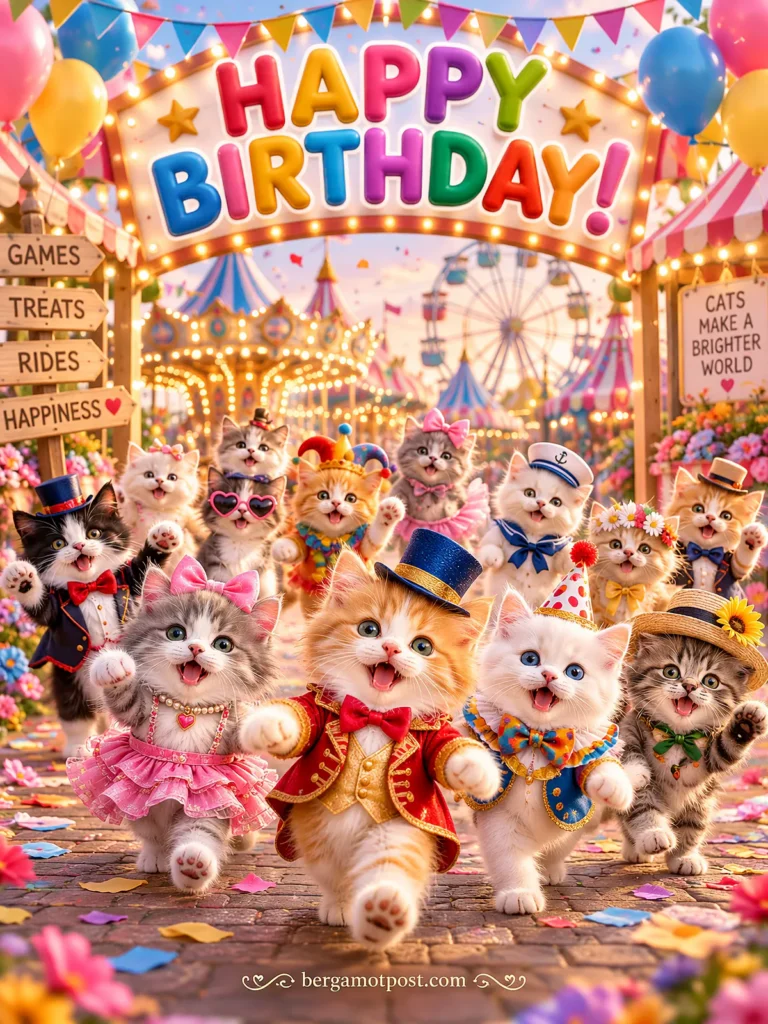 Happy Birthday Carnival — Kittens at the Fair (Video Greeting Card)