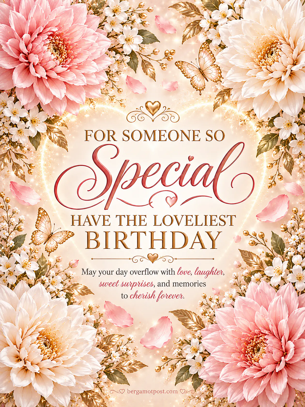 For Someone So Special — Have the Loveliest Birthday (Pink Dahlias)